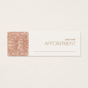 Rose Gold Sequins Hair Salon Appointment Reminder
