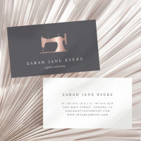 Rose Gold Sewing Machine | Seamstress or Tailor Business Card