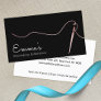 Rose Gold Sewing Needle Thread Seamstress Black Bu Business Card