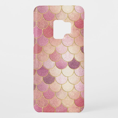 Rose Gold Shimmer Mermaid Scale Pattern Case_Mate Samsung Galaxy S9 Case