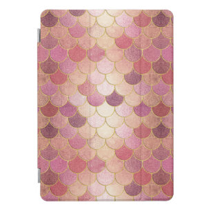 Rose Gold Shimmer Mermaid Scale Pattern iPad Pro Cover