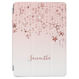 Rose gold shining stars ombre girly iPad air cover