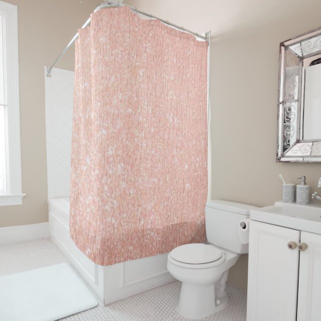 Rose Gold Shower Curtain (In Situ)