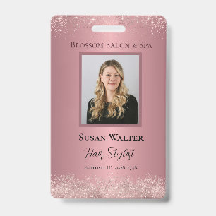 Rose Gold Signature Elegance Employee IDs Badge