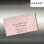 Rose gold silver drips elegant modern business card magnet