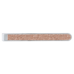 Rose Gold Silver Finish Tie Bar