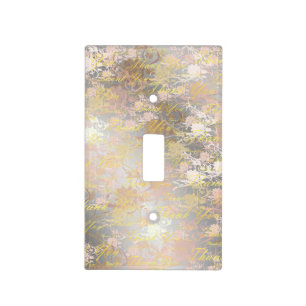 rose, gold, silver, thank + you, flowers, floral, light switch cover