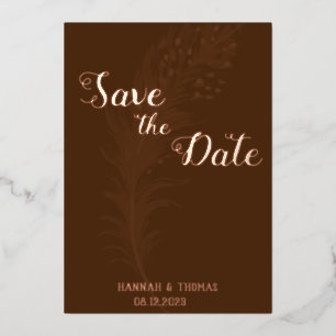 Rose Gold simple and elegant  Foil Invitation