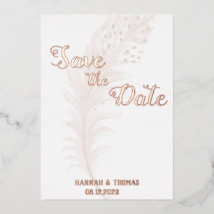 Rose Gold simple and elegant  Foil Invitation