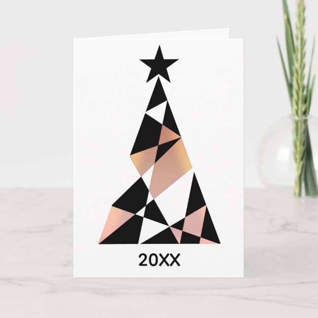 Rose Gold Simple Christmas Corporate Card (Front)
