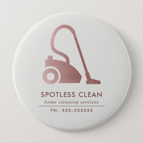 ROSE GOLD SIMPLE VACUUM CLEANER CLEANING SERVICE BUTTON