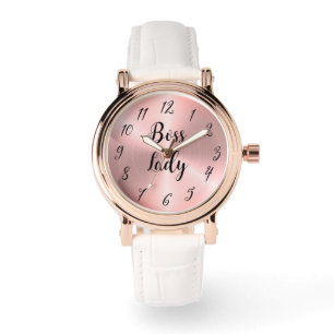 Rose Gold Sleek Ombre Pink Boss Lady  Watch