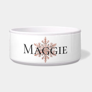 Rose Gold Snowflake Christmas Bowl