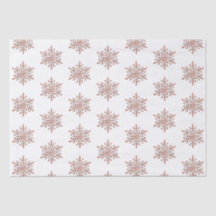 Rose Gold Snowflake Christmas Trees Tissue Paper