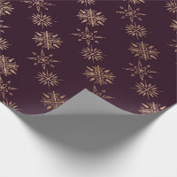 Rose gold blush pink glitter drips bow wrapping paper