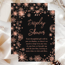 Rose Gold Snowflakes Winter Display Shower Enclosure Card