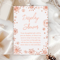 Rose Gold Snowflakes Winter Display Shower Enclosure Card