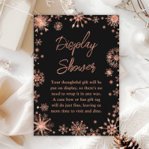 Rose Gold Snowflakes Winter Display Shower Enclosure Card