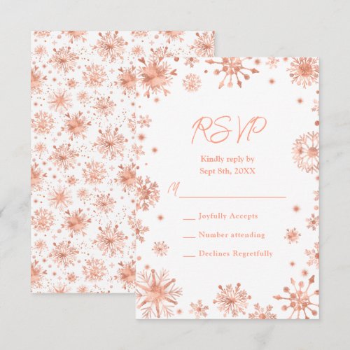 Rose Gold Snowflakes Winter