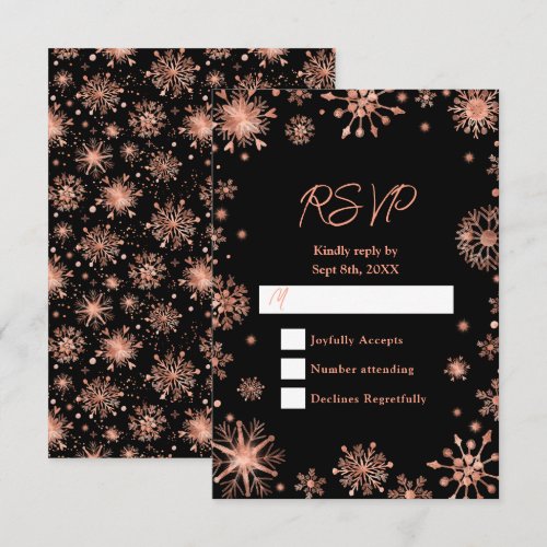 Rose Gold Snowflakes Winter