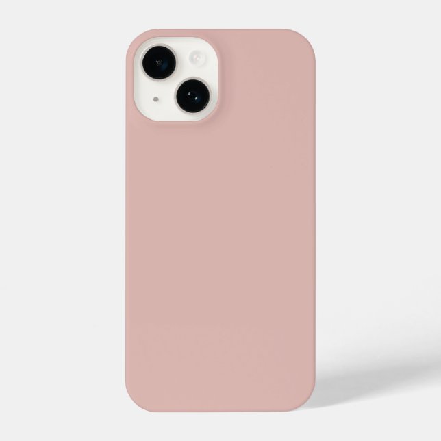 Rose Gold Solid Color iPhone 14 Slim Fit Case (Back)