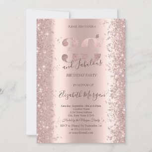 Rose Gold Sparkle Diamonds 30th Birthday Invitation