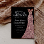 Rose Gold Sparkle Dress Black 60th Birthday Party Invitation<br><div class="desc">Rose Gold Sparkle Dress Black 60th Birthday Party Invitation - 60 & Fabulous womans 60th birthday party

Variations to the invitation and matching items in our store</div>