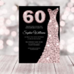Rose Gold Sparkle Dress Blush 60th Birthday Party Invitation<br><div class="desc">Rose Gold Sparkle Dress Blush 60th Birthday Party Invitation

Variations to the invitation and matching items in our store</div>