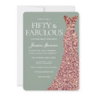 Rose Gold Sparkle Dress Sage 50th Birthday Party