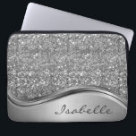 Rose Gold Sparkle Glam Bling Personalized Metal   Laptop Sleeve<br><div class="desc">This design may be personalized in the area provided by changing the photo and/or text. Or it can be customized by clicking Personalize this Template and then choosing the click to customize further option and delete or change the color of the background, add text, change the text color or style,...</div>