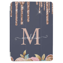 Rose Gold Sparkle Glam Glitter Drips Ipad Case