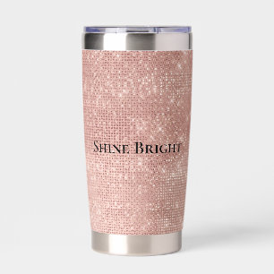 Rose Gold Sparkle Glam Insulated Tumbler