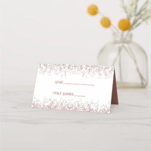 Rose Gold Sparkle Glitter Place Card