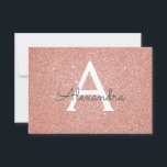 Rose Gold Sparkle Glitter Sweet 16 Save the Date<br><div class="desc">Rose Gold - Blush Pink Sparkle Glitter Sweet Sixteen Monogram Name and Initial Birthday Party Save the Date Invitation. This invitation is perfect for the Rose Gold Sparkle Glitter Sweet 16 Birthday Party looking to celebrate in Pink Rose Gold.</div>