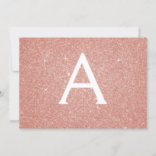 Rose Gold Sparkle Glitter Sweet 16 Save the Date