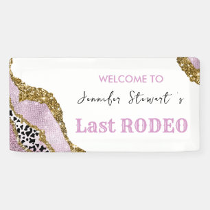 Rose gold sparkling glitter disco bachelorette banner