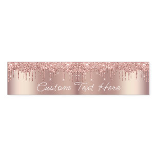 Rose Gold Sparkly Napkin Bands Personalized Text