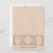ROSE GOLD SPOON FORK COOKERY CLASS INVITE TEMPLATE (Back)