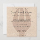 ROSE GOLD SPOON FORK COOKING CLASS INVITE TEMPLATE (Front)