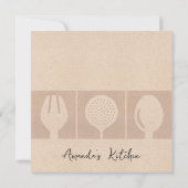 ROSE GOLD SPOON FORK COOKING CLASS INVITE TEMPLATE (Back)