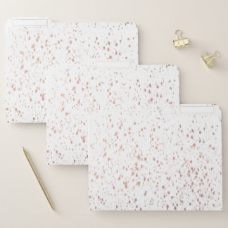 Rose Gold Spots File Folder