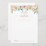 Rose Gold Spring Floral Wedding Words of Wisdom   Advice Card<br><div class="desc">This rose gold spring floral wedding words of wisdom advice card is perfect for a rustic wedding. The design features a wealth of colorful peonies and green foliage, neatly bunched into charming bouquets, inspiring natural beauty. These cards are perfect for a wedding, bridal shower, baby shower, graduation party & more....</div>