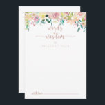 Rose Gold Spring Floral Wedding Words of Wisdom   Advice Card<br><div class="desc">This rose gold spring floral wedding words of wisdom advice card is perfect for a rustic wedding. The design features a wealth of colorful peonies and green foliage, neatly bunched into charming bouquets, inspiring natural beauty. These cards are perfect for a wedding, bridal shower, baby shower, graduation party & more....</div>