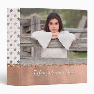 Rose Gold Stars Custom Photograph Binder