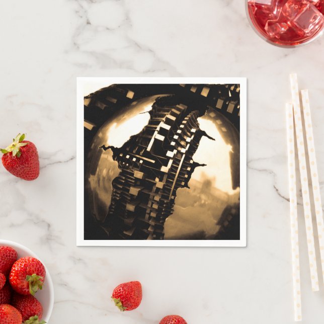 Rose Gold Steampunk Napkins (Insitu)