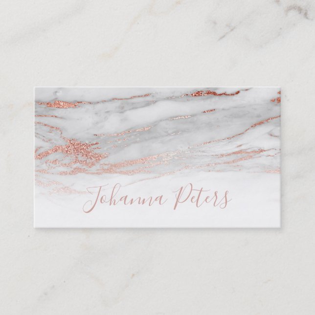rose gold stone business card (Front)