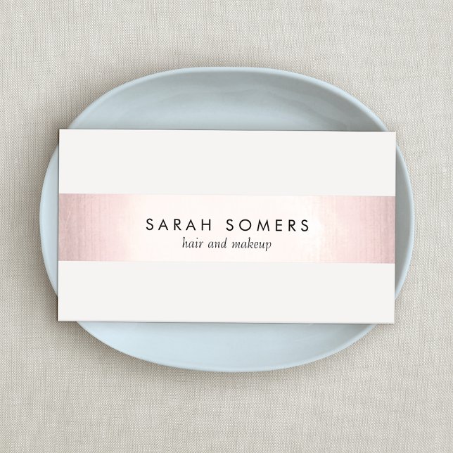 Rose Gold Stripe Elegant Stylish  Modern Business Card (Creator Uploaded)