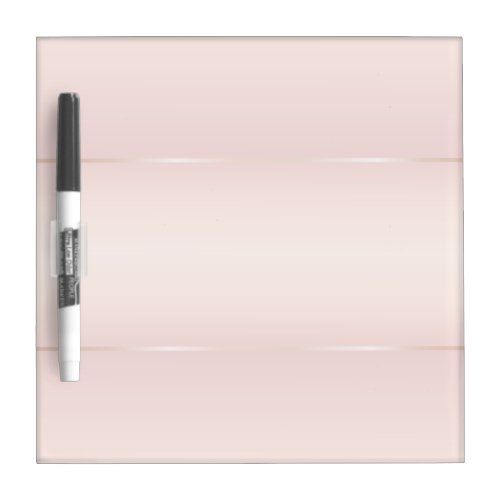 Rose Gold Stripes Blush Gradient Dry Erase Board