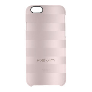 Rose-gold Stripes Pattern Clear iPhone 6/6S Case