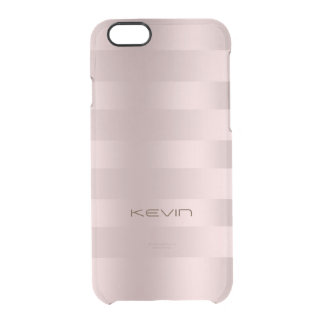 Rose-gold Stripes Pattern Clear iPhone 6/6S Case
